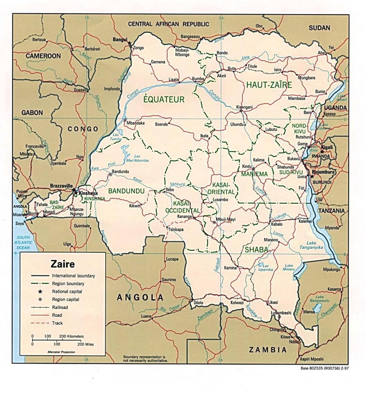 zaïre afrique carte