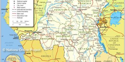 Carte de la république démocratique du congo